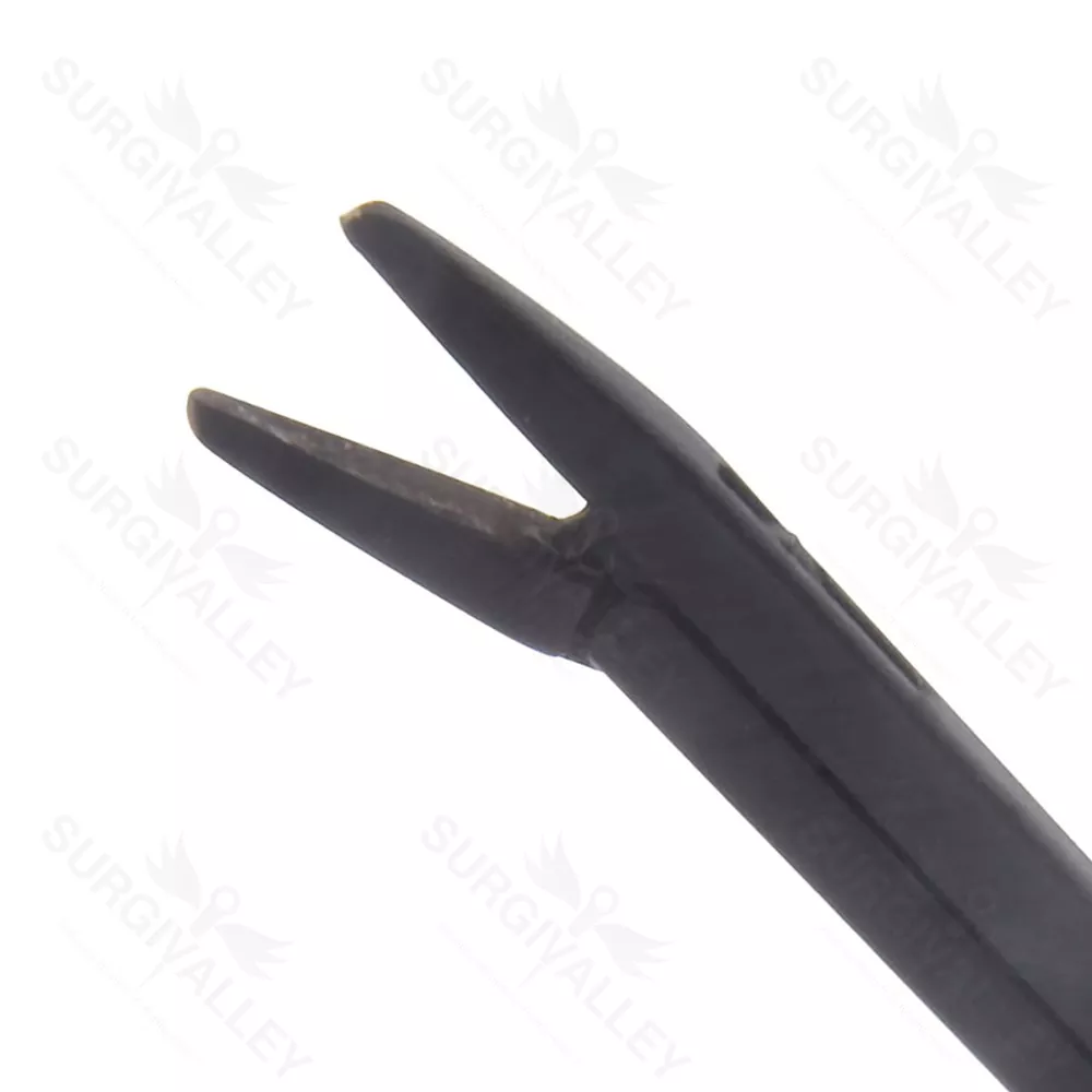 Cawthorne Aural Forceps Extra Fine Jaws Black Finish Tip Shoulder 75mm
