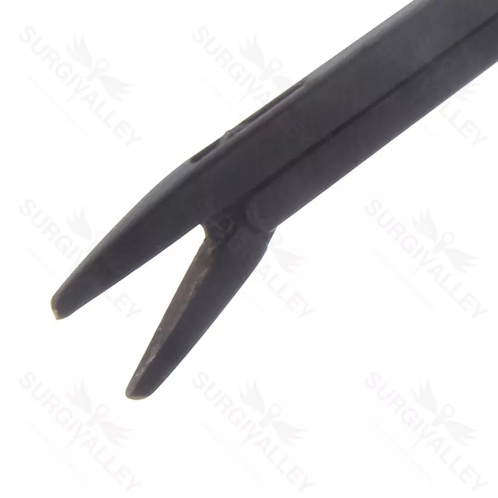 Cawthorne Aural Forceps Extra Fine Jaws Black Finish Tip Shoulder 75mm