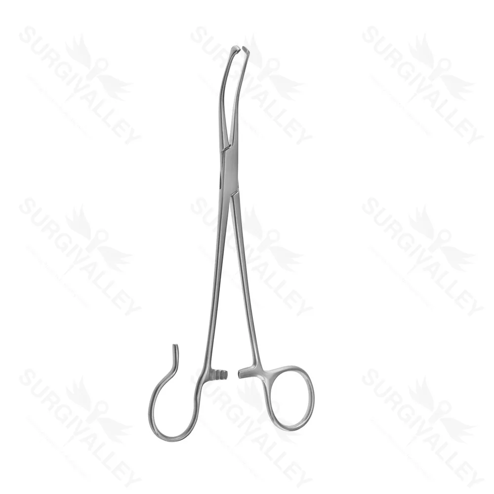 Single Use Disposable Colver Tonsil Seizing Clamp Curved One Open Ring 19 cm