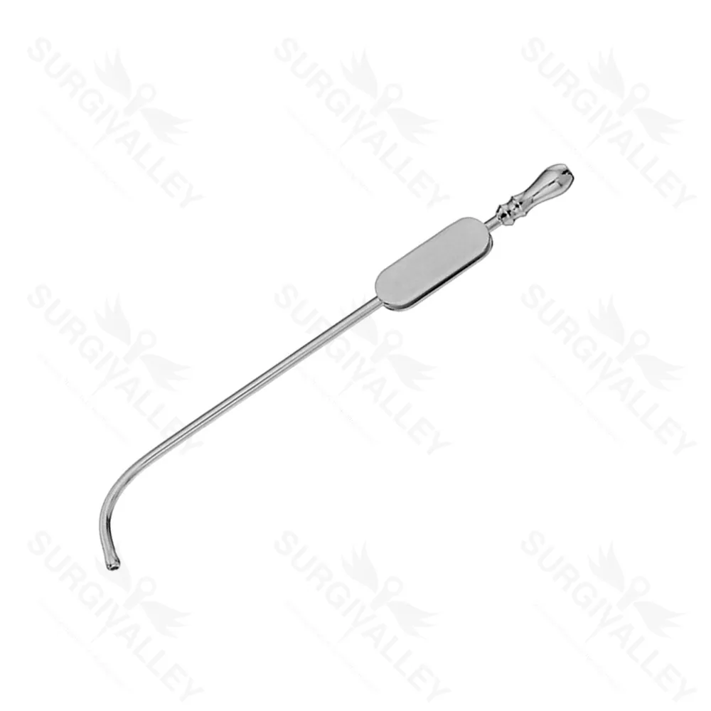 Single Use Disposable Eicken Antrum Suction Tube Bulbous Tip Long Curved 15cm