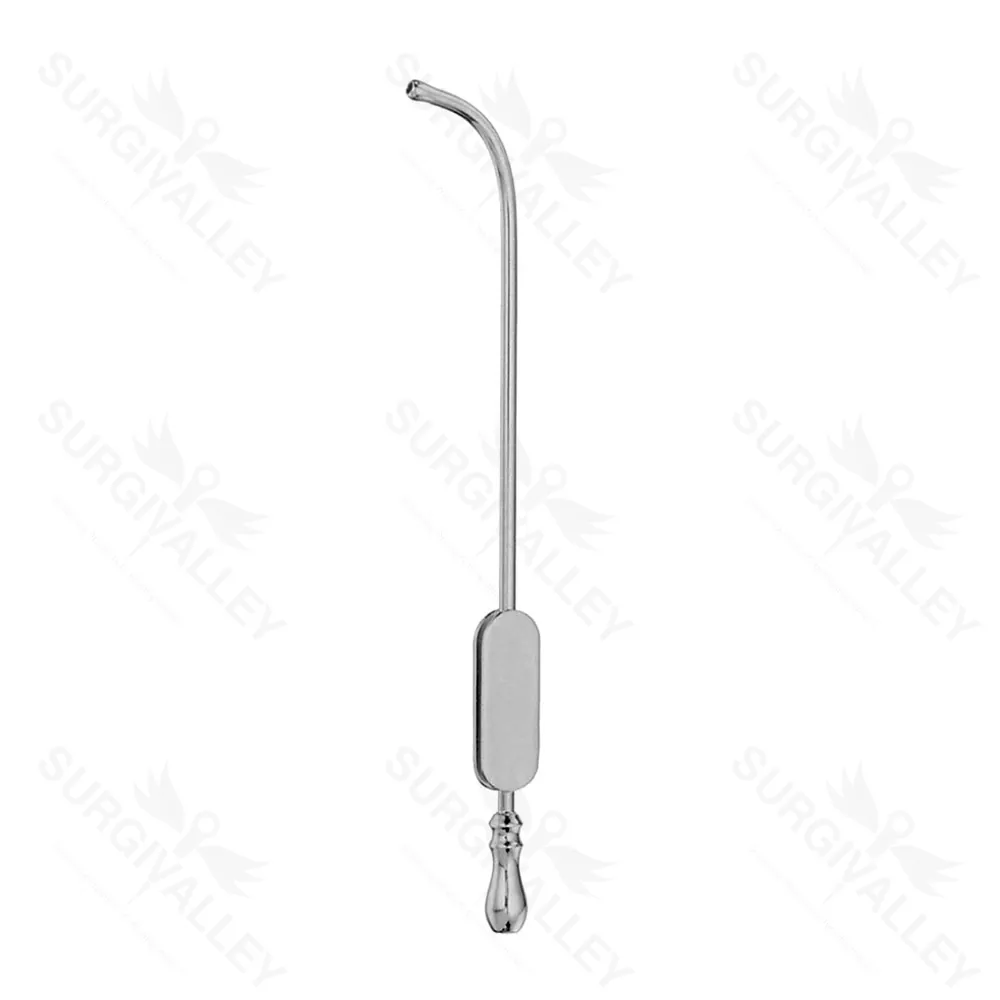 Single Use Disposable Eicken Antrum Suction Tube Bulbous Tip Long Curved 15cm