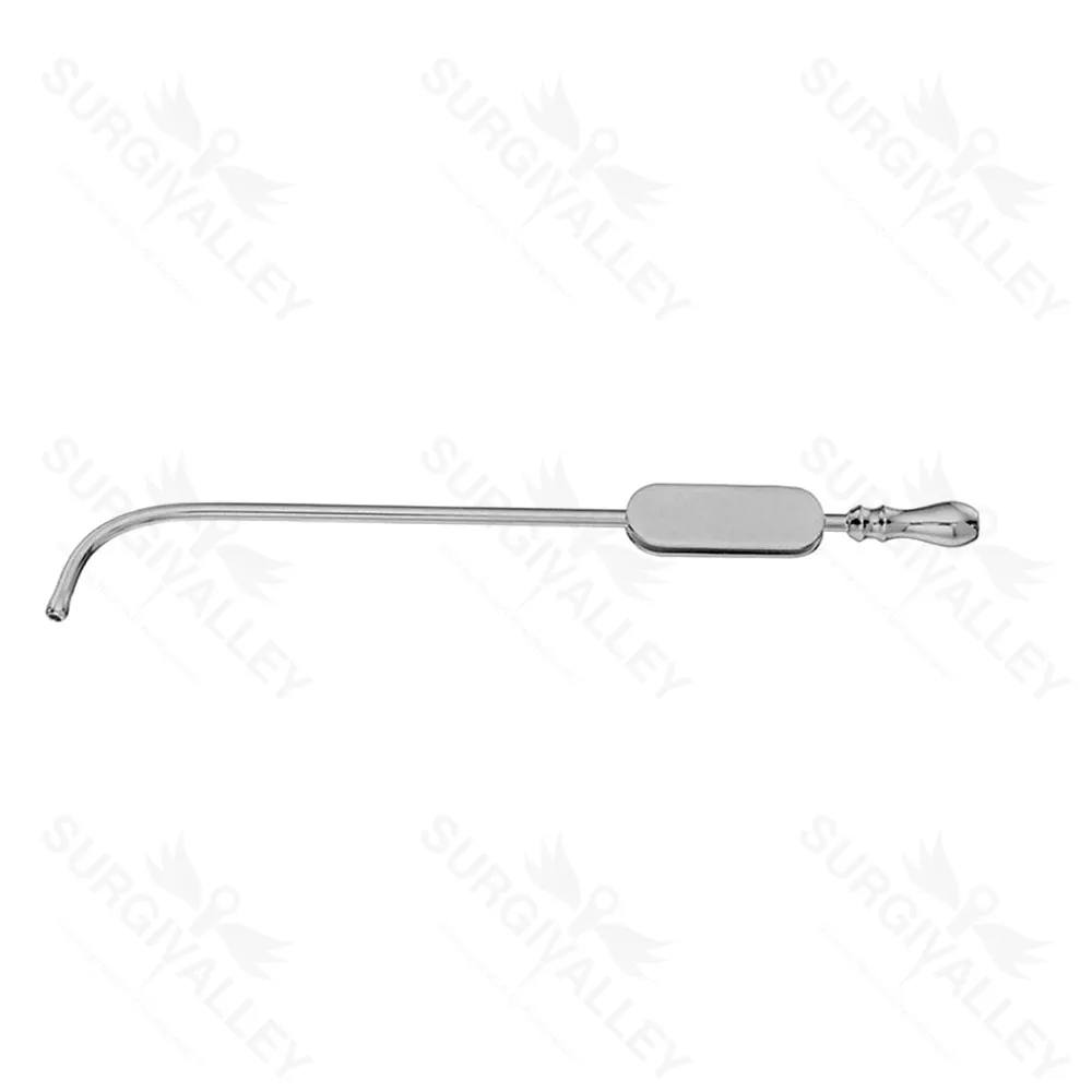 Single Use Disposable Eicken Antrum Suction Tube Bulbous Tip Long Curved 15cm