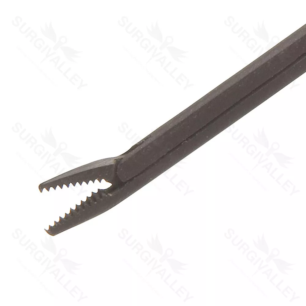 Fuller Forceps Straight Black Tip To Shoulder Length 80mm