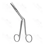Heymann Nasal Scissors Long Blade Angled To Side Saw Edge 19 cm