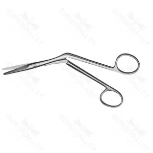 Heymann Nasal Scissors Long Blade Angled To Side Saw Edge 19 cm – surgivalley (SV-10-2639)