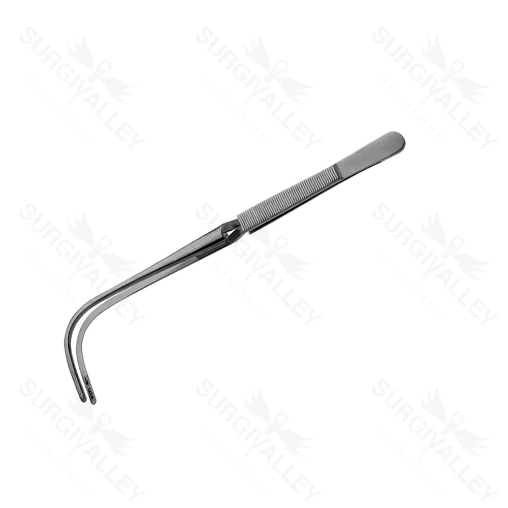 Single Use Disposable Jackson Laryngeal Self Closing Dressing Forceps Serrated 1X2 Teeth 9 Inch