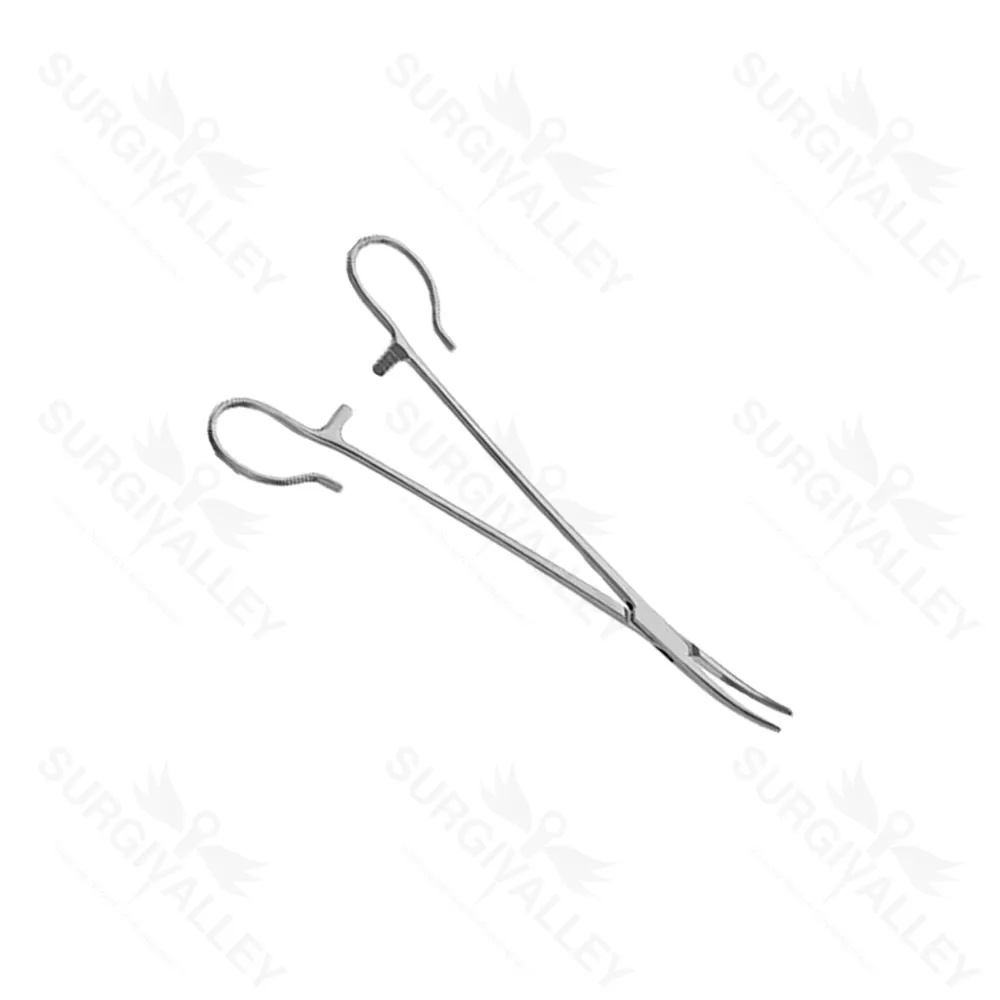 Mchenry Tonsil Artery And Sponge Holding Clamp Open Finger Rings Slightly Curved 8 Inch