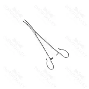 Mchenry Tonsil Artery And Sponge Holding Clamp Open Finger Rings Slightly Curved 8 Inch – surgivalley (SV-10-2717)