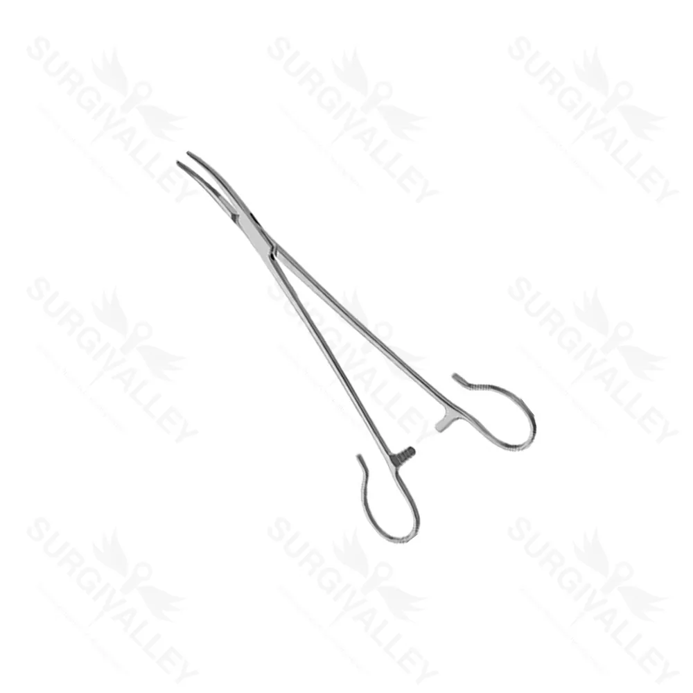 Mchenry Tonsil Artery And Sponge Holding Clamp Open Finger Rings Slightly Curved 8 Inch