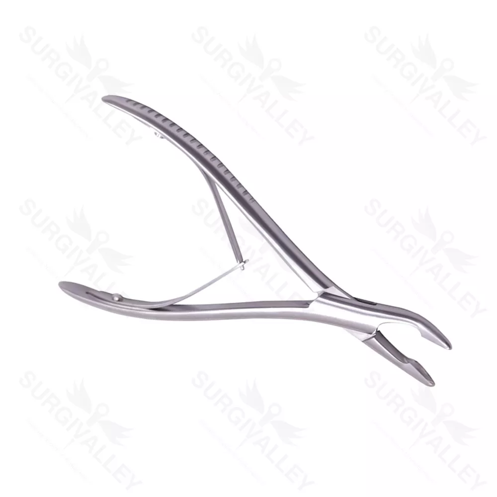 Mead Bone Nasal Rongeur Fig.1 17cm Curved Round End 5mm Ent Instruments