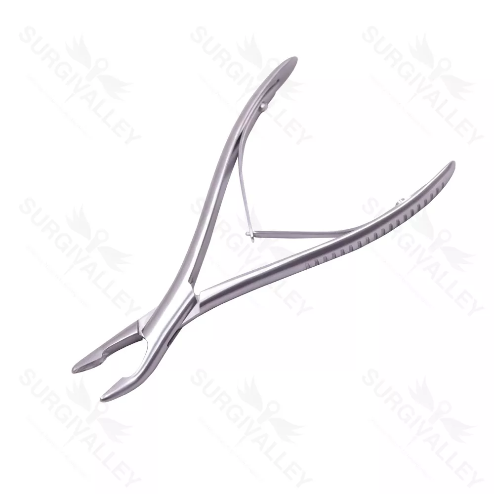 Mead Bone Nasal Rongeur Fig.1 17cm Curved Round End 5mm Ent Instruments