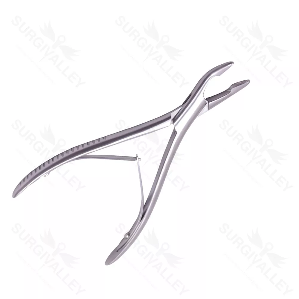 Mead Bone Nasal Rongeur Fig.1 17cm Curved Round End 5mm Ent Instruments