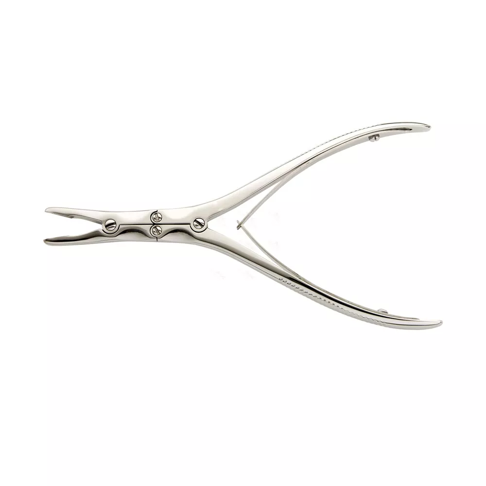 Zaufal Jansen Stille Bone Rongeur Double Action Curved Jaws 18cm Ent Instruments