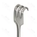 Continental Pattern Hook Retractor 3 Prong Sharp Surgical Hand Held Retractor