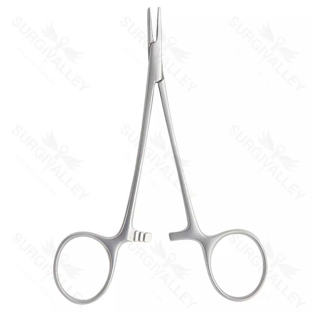 Fry Needle Holder Serration Pitch Tungsten Carbide 125mm Strong & Durable Instrument