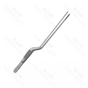 Gruenwald Bayonet Forceps 21cm Serrated Jaw 2mm Tip Forceps – surgivalley (SV-10-855)