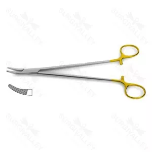 Heaney Needle Holder Tungsten Carbide Curved 10" General Surgery Instruments – surgivalley (SV-10-861)