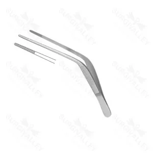 Wilde Bayonet Forceps Angled Serrated 11.4cm General Surgery Instruments – surgivalley (SV-10-999)