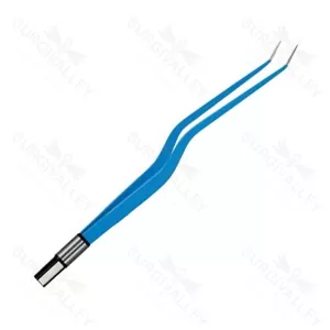 European Bipolar Forceps Bayonet Straight Angled – surgivalley (SV-10-3069)