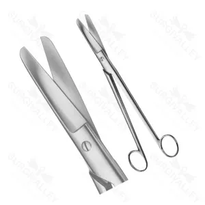 Sims Siebold Uterine Dressing Scissors Blunt Straight Deep Abdominal Operation Scissors – surgivalley (SV-10-2443)