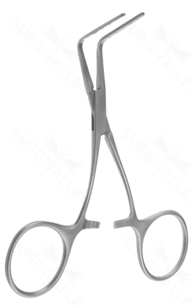 5″ Neonatal Vascular Clamp – jaws 90 ° cvd shanks