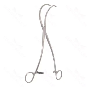 10″ Debakey Acutely Curved Clamp – large jaw – surgivalley (S01-72-00-197)