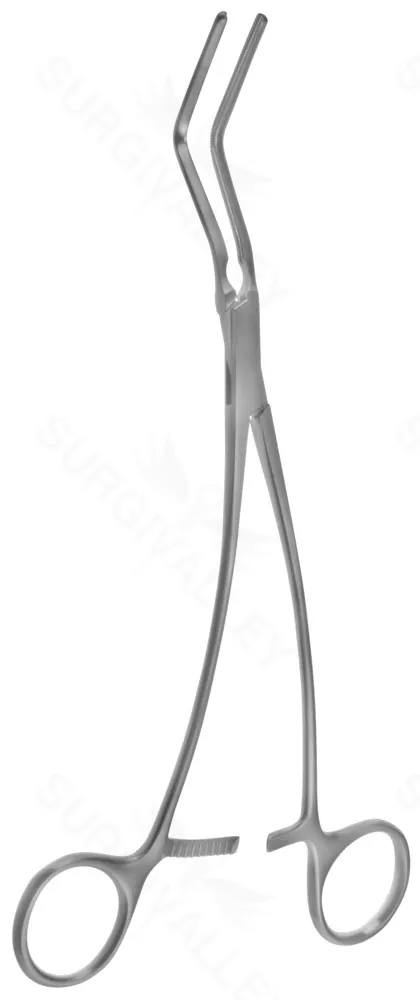 9 1/4″ Lee Bronchus Clamp – dbl ang cvd shanks