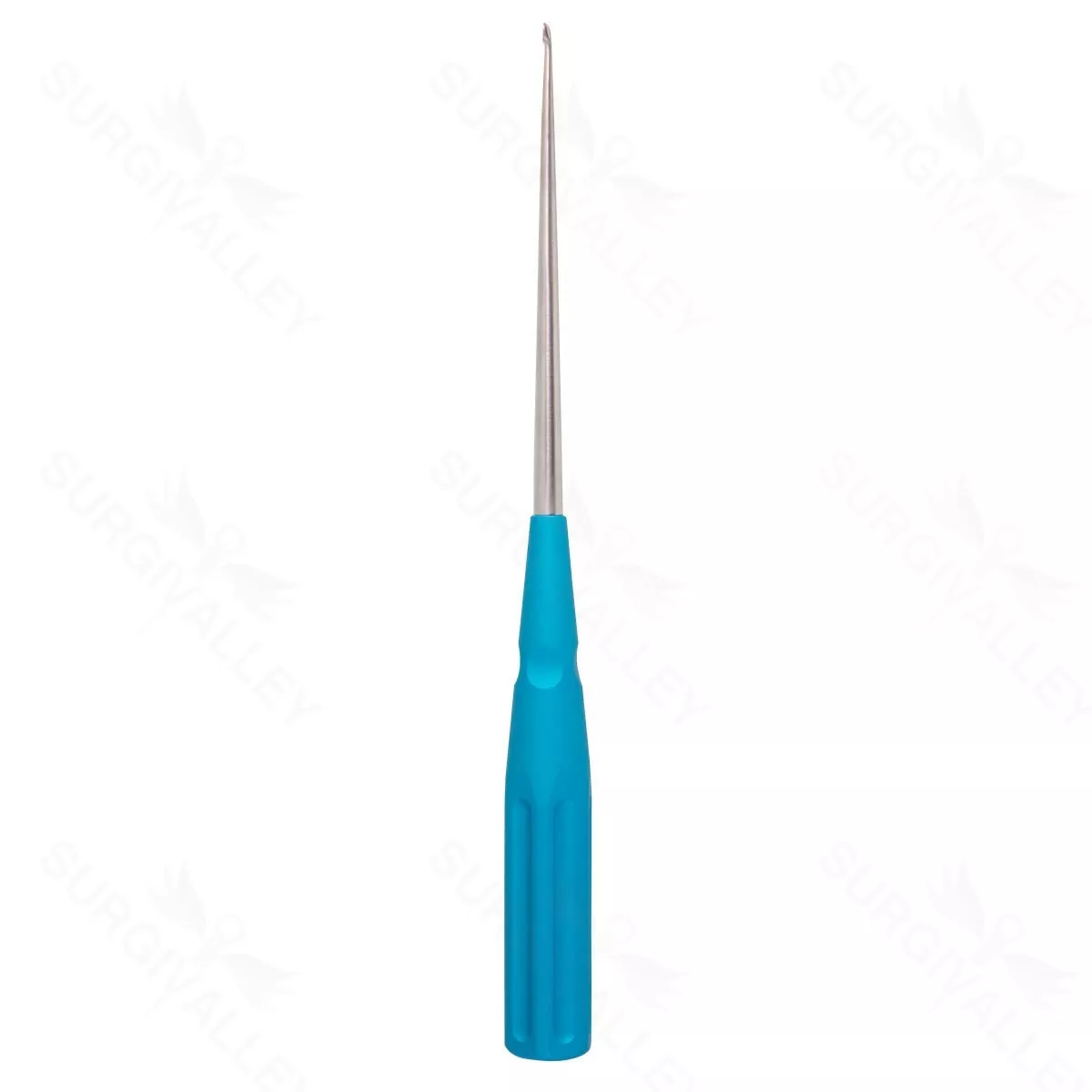10″ Color Cervical Curette – turquoise straight Size 3-0 2.9mm