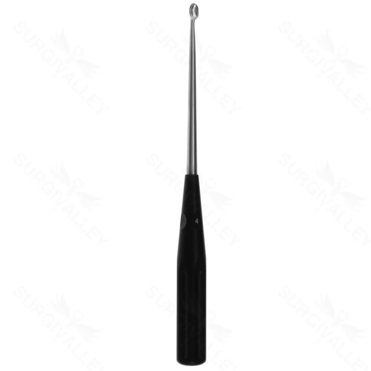 10″ Color Cervical Curette – black Size 4 7.3mm