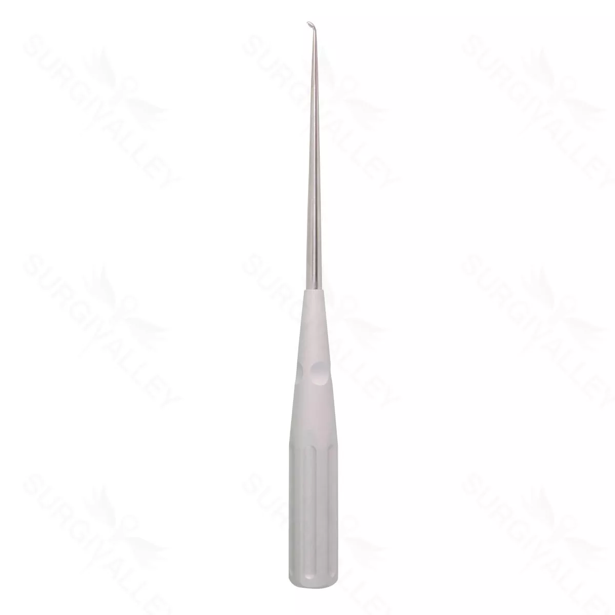 10″ Color Cervical Curette – silver Angled Size 5-0