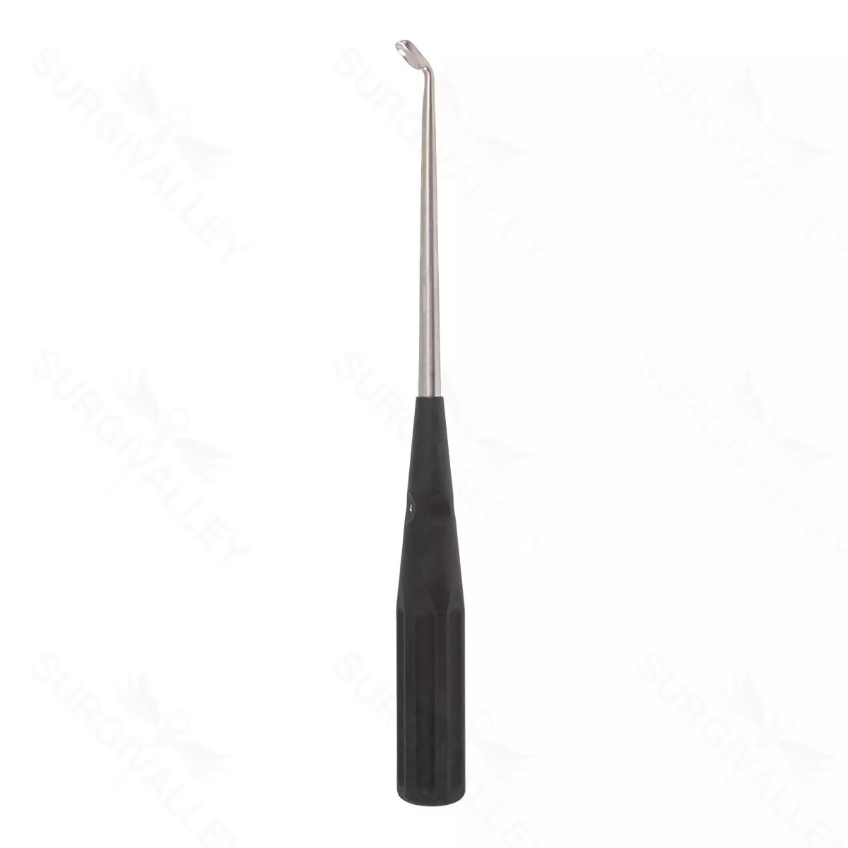 10″ Color Cervical Curette – black Angled Size 4