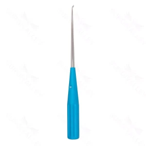 10″ Color Cervical Curette – turq. Rev. Angled 3-0 – surgivalley (S01-73-00-496)