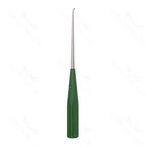 10″ Color Cervical Curette – green Rev. Angled 0 – surgivalley (S01-73-00-498)