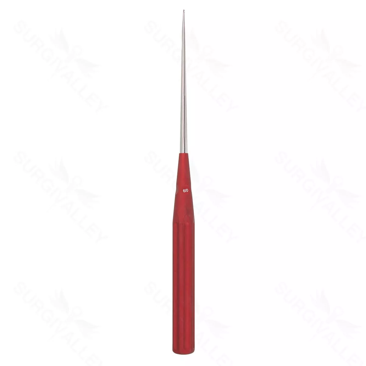 13 3/4″ Color Lumbar Curette – Red 6-0 straight
