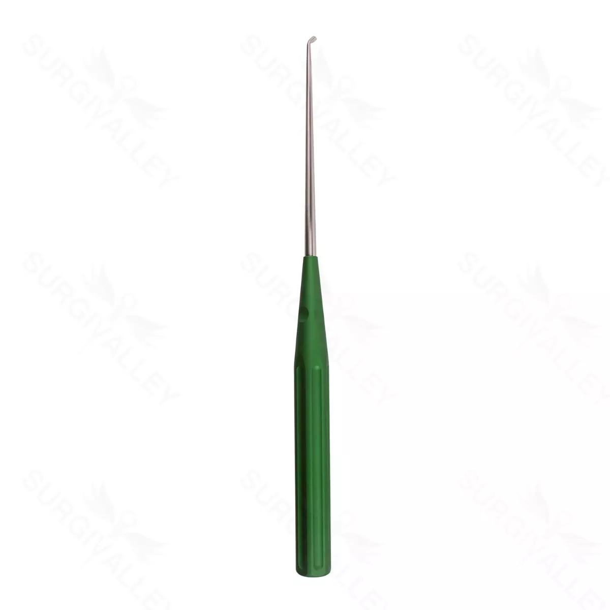 Color Lumbar Curette Angled -0 Green
