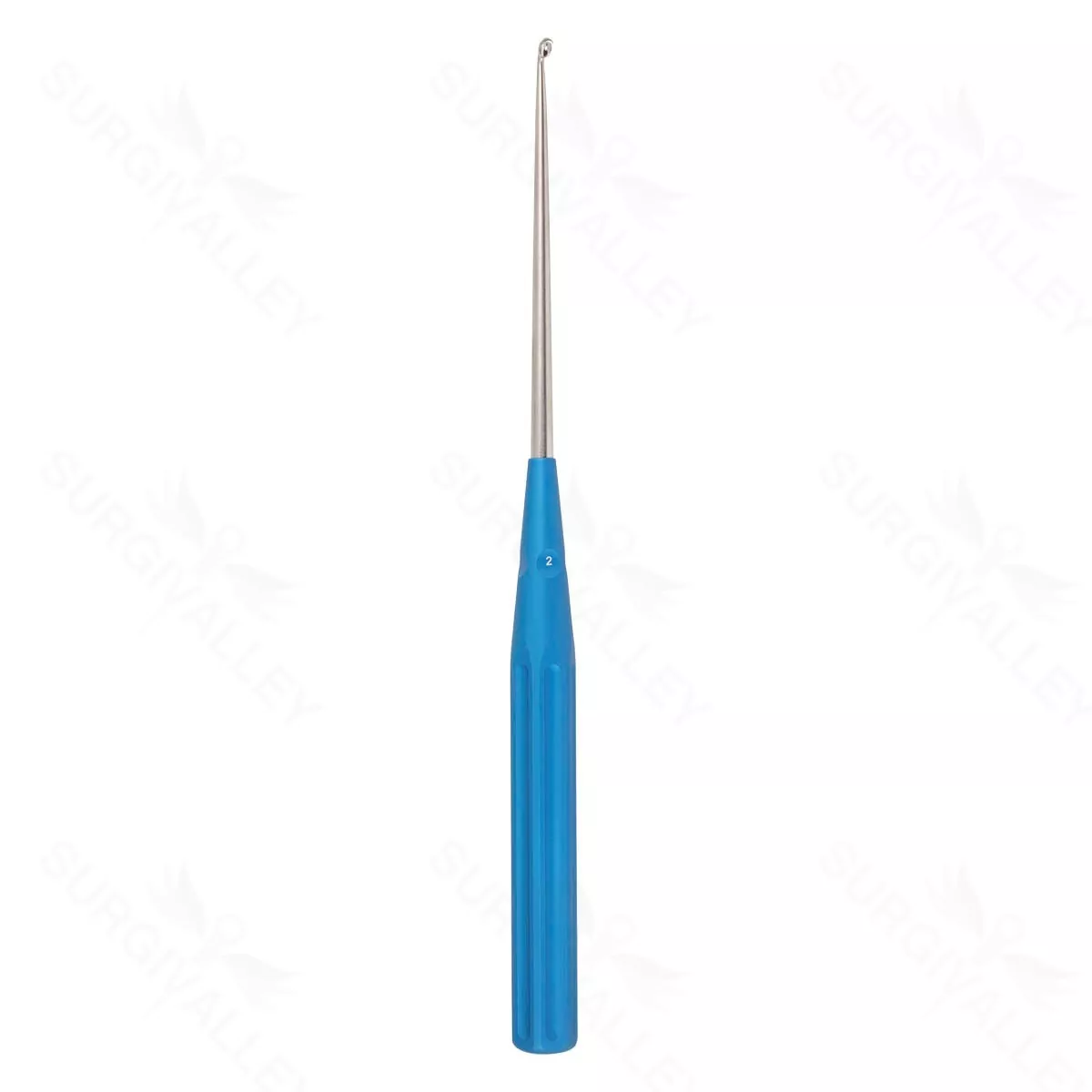 Color Lumbar Curette Angled -2 blue