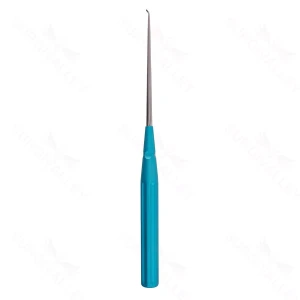 Color Lumbar Curette Rev. Angled – 3-0 turquoise – surgivalley (S01-73-00-544)