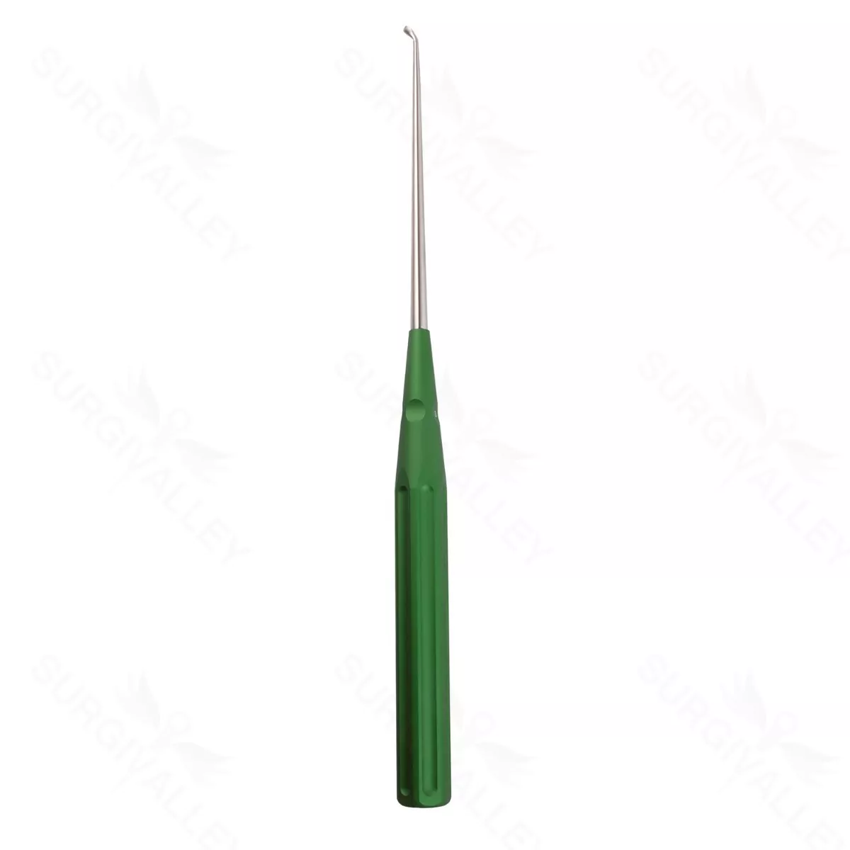 Color Lumbar Curette Rev. Angled -0 Green