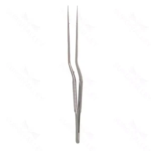 9″ Micro Ring Tip Bayonet Forceps – Round Handle Lightweight – surgivalley (S01-78-00-817)