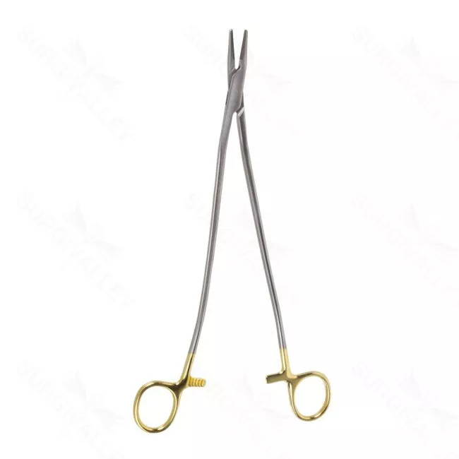 10 1/2″ Bozeman Needle Holder – TC “s” curved shanks crvd jaw