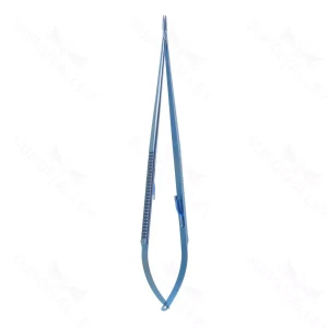 9 1/2″ FineTouch Castroviejo Micro Needle Holder – straight w/lock titanium – surgivalley (S01-81-00-284)