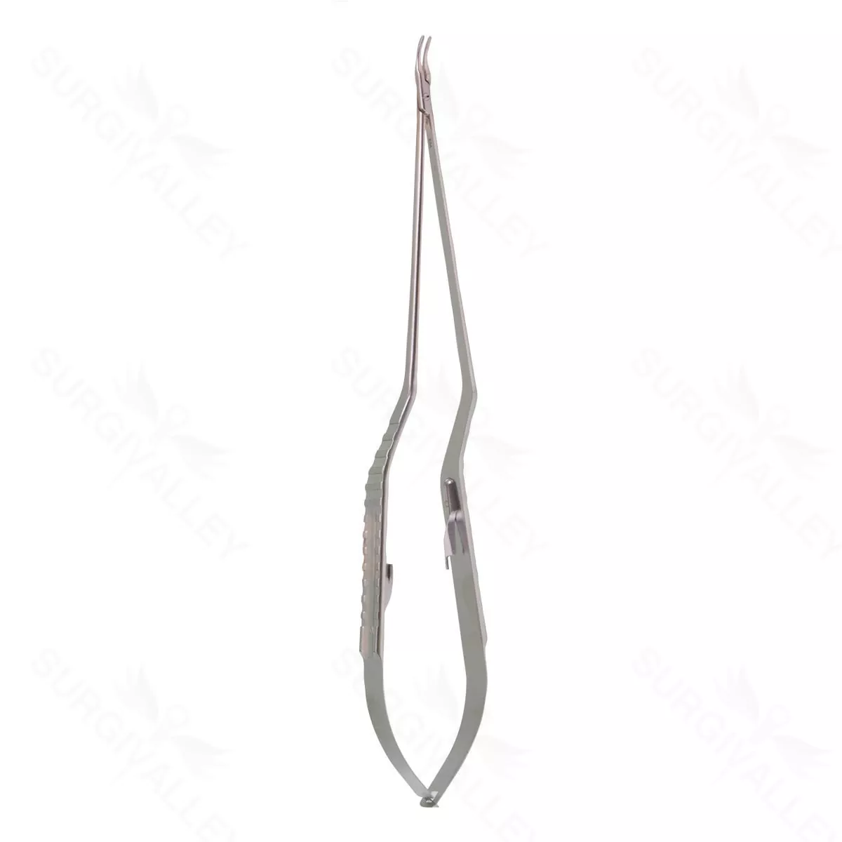 9″ Micro Needle Holder – Bayonet Flat handle Cvd jaw w/lock FineTouch