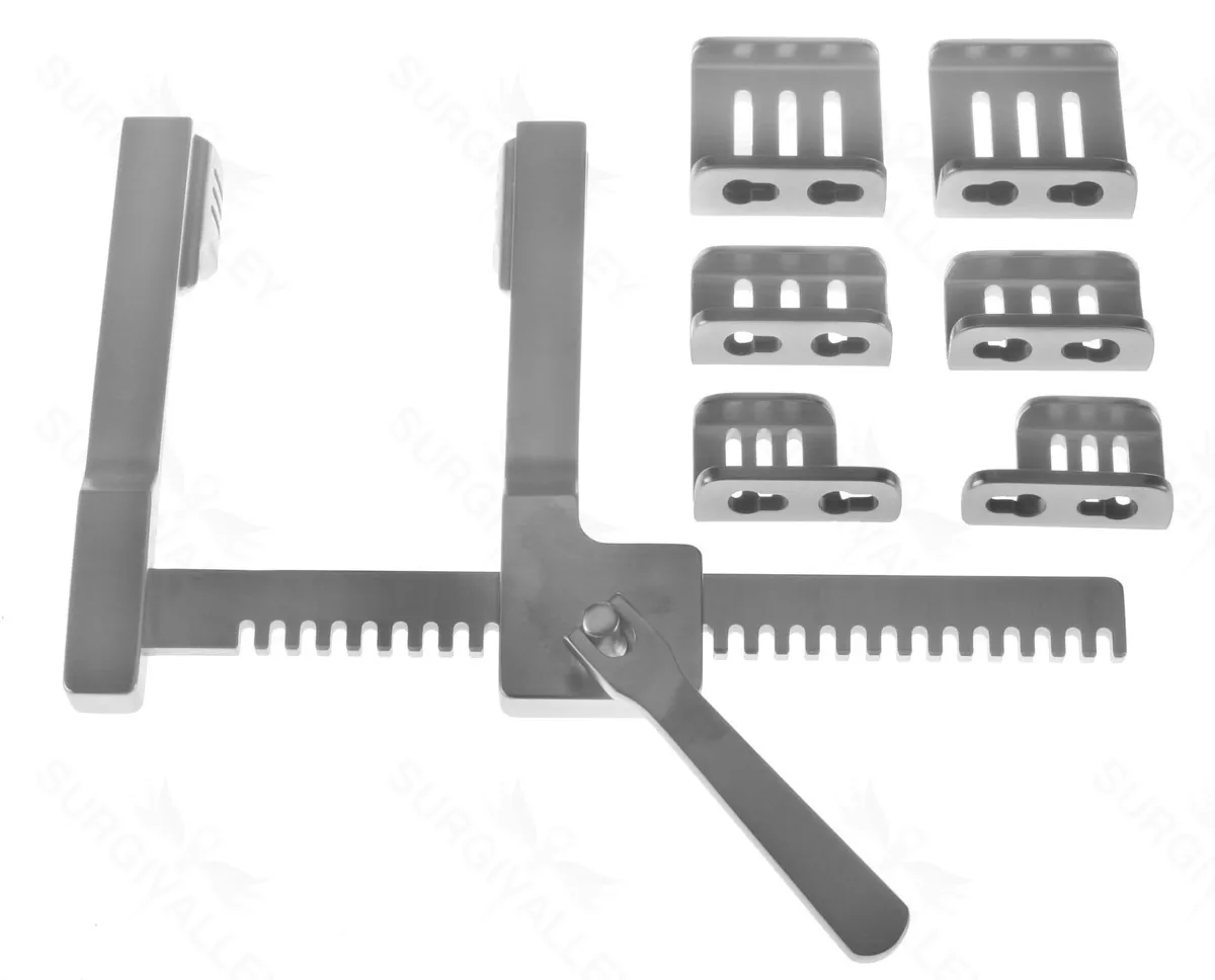 Gerbode Modified Burford Rib Spreader – 4 pairs of blades