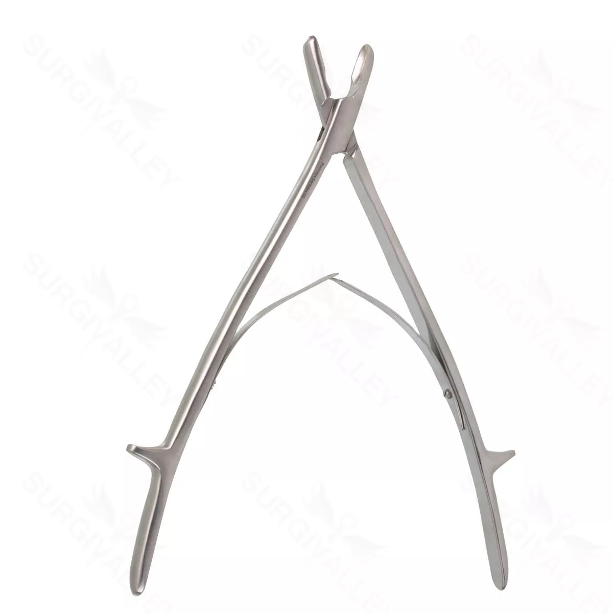 Bone Rongeur, 8mm jaws, w/horns, 11 3/4″