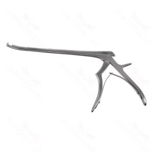 Foraminotomy Rongeur, 8″ (200mm) 3mm, Curved Left, 90° up, Hinged Micro Handle, Stainless Steel – surgivalley (S01-84-00-302)