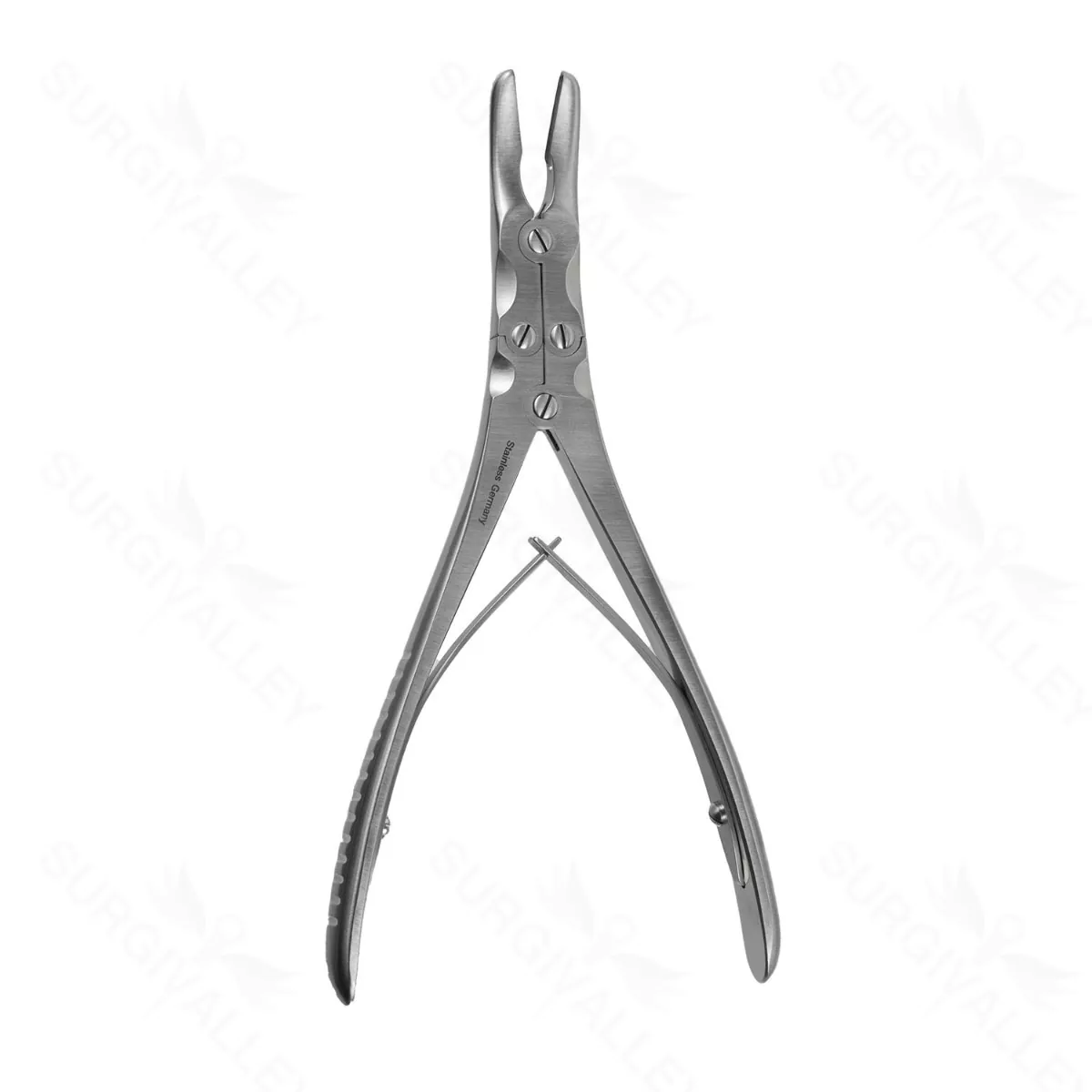 Ruskin Rongeur, double action, curved, 4mm bite, 7 1/4″