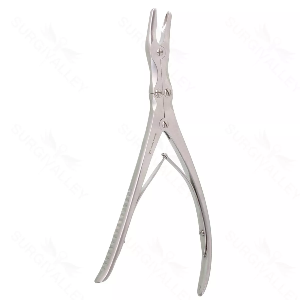 Leksell Rong, lt cvd hndl, jaws 5mm wide, 9″