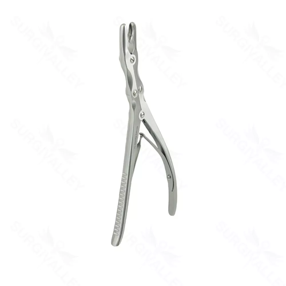 Leksell Rong, lt cvd hndl, jaws 8mm wide, 9″