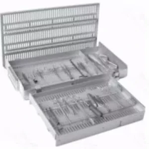 10x20x3.5″ Microsurgical Instrument Sterilization Case – Two-Level – surgivalley (S01-88-00-08)
