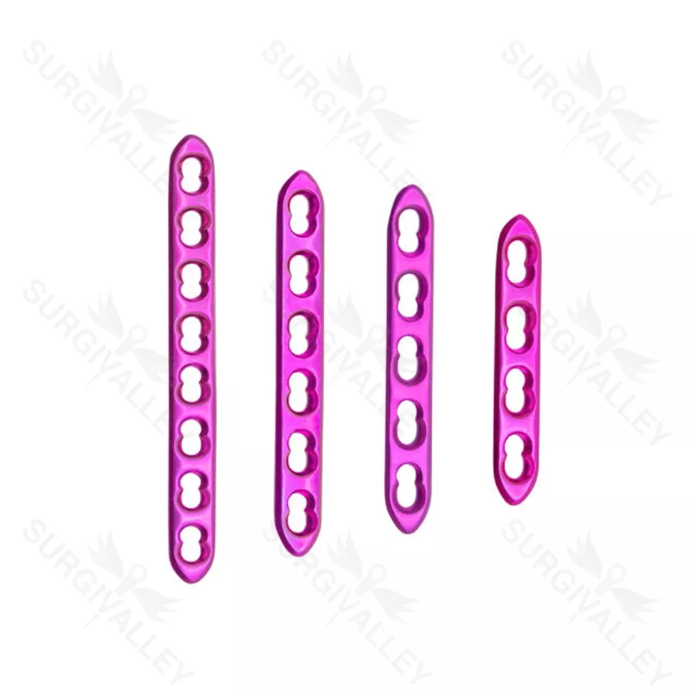 2.0mm Mini Locking Plates 16 Holes Lot of 12 Pcs Titanium